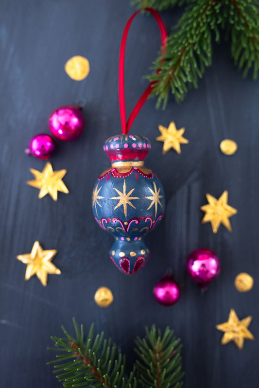 Celeste ~ Hand Painted Wooden Bauble
