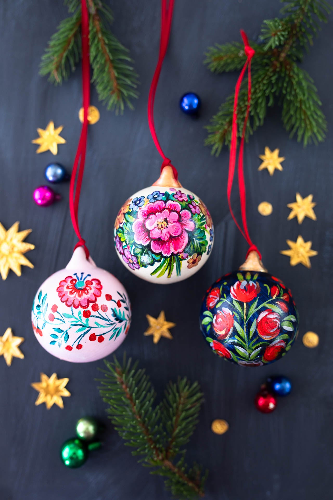 Delilah ~ Hand Painted Ceramic Bauble