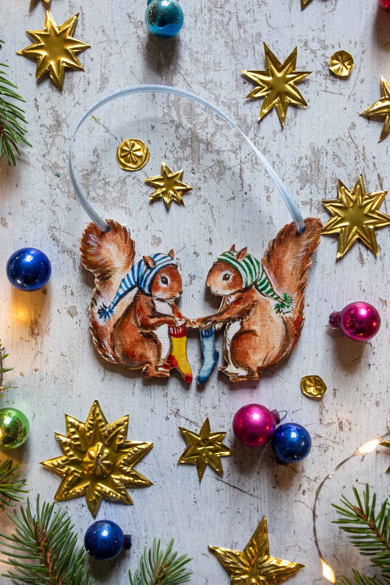 One More Sleep ~ Hanging Wooden Decoartion