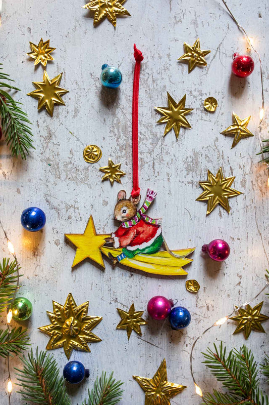 Wish on a Star ~ Hanging Wooden Decoration