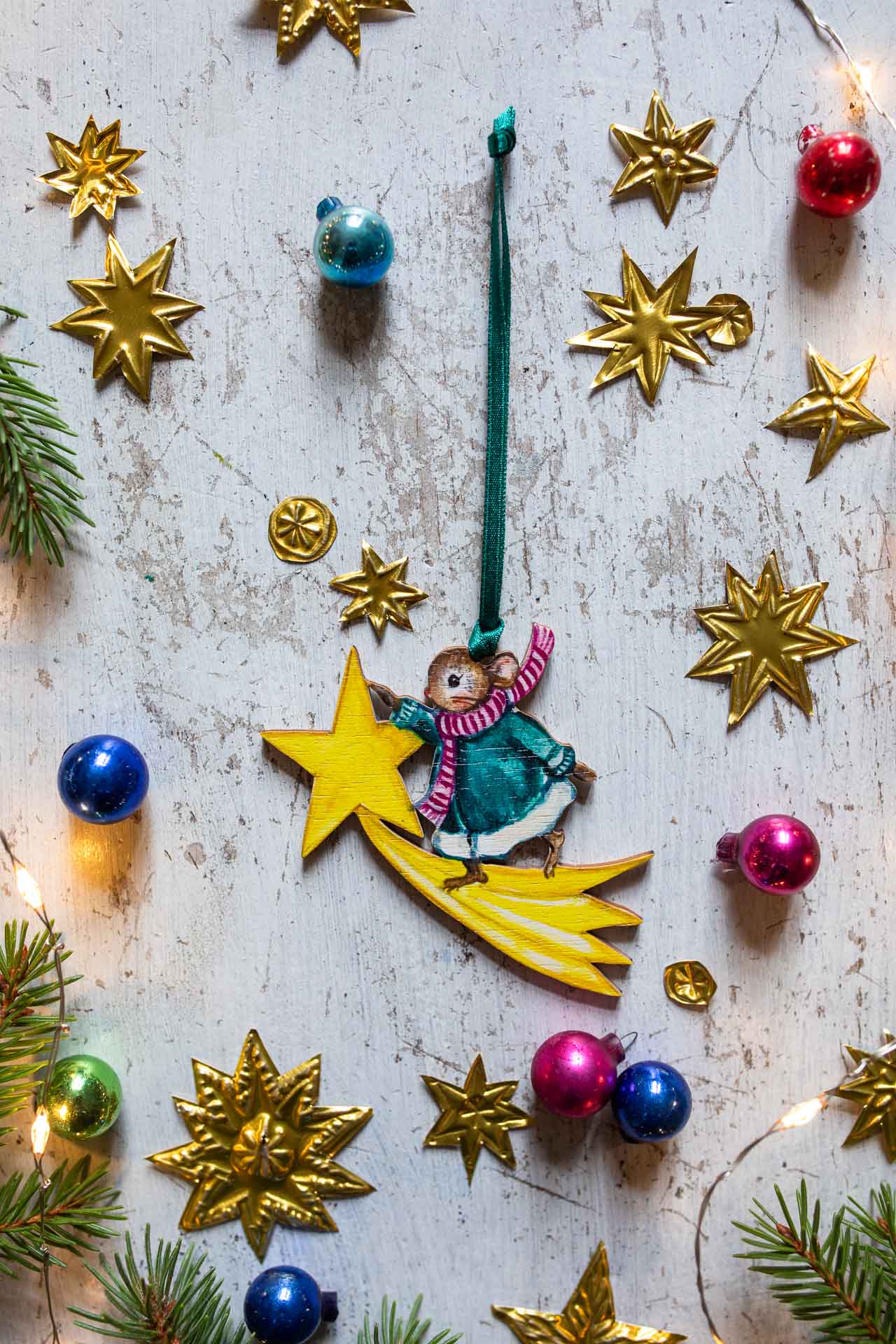 Star Dancer ~  Hanging Wooden Decoration