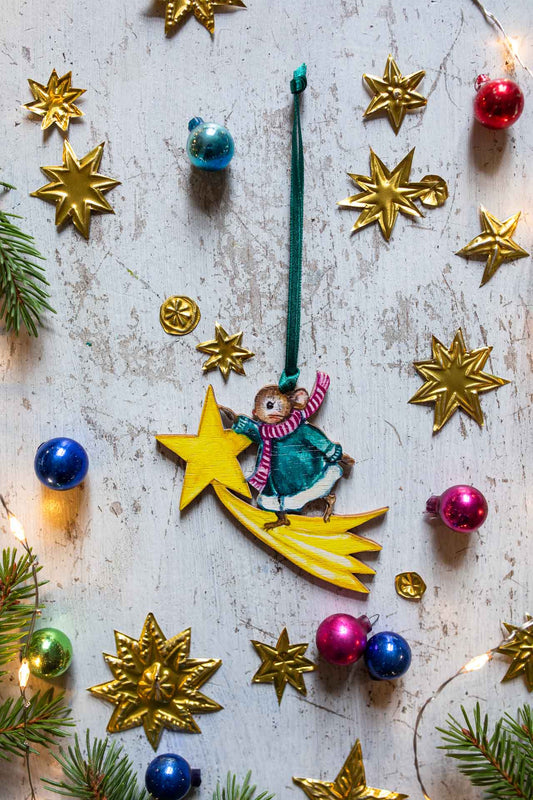 Star Dancer ~  Hanging Wooden Decoration
