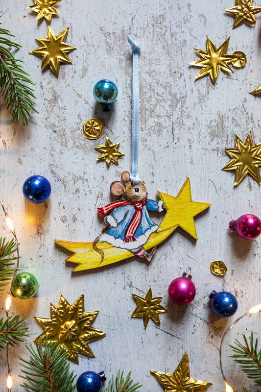 Shoot for the Stars ~ Hanging Wooden Decoration