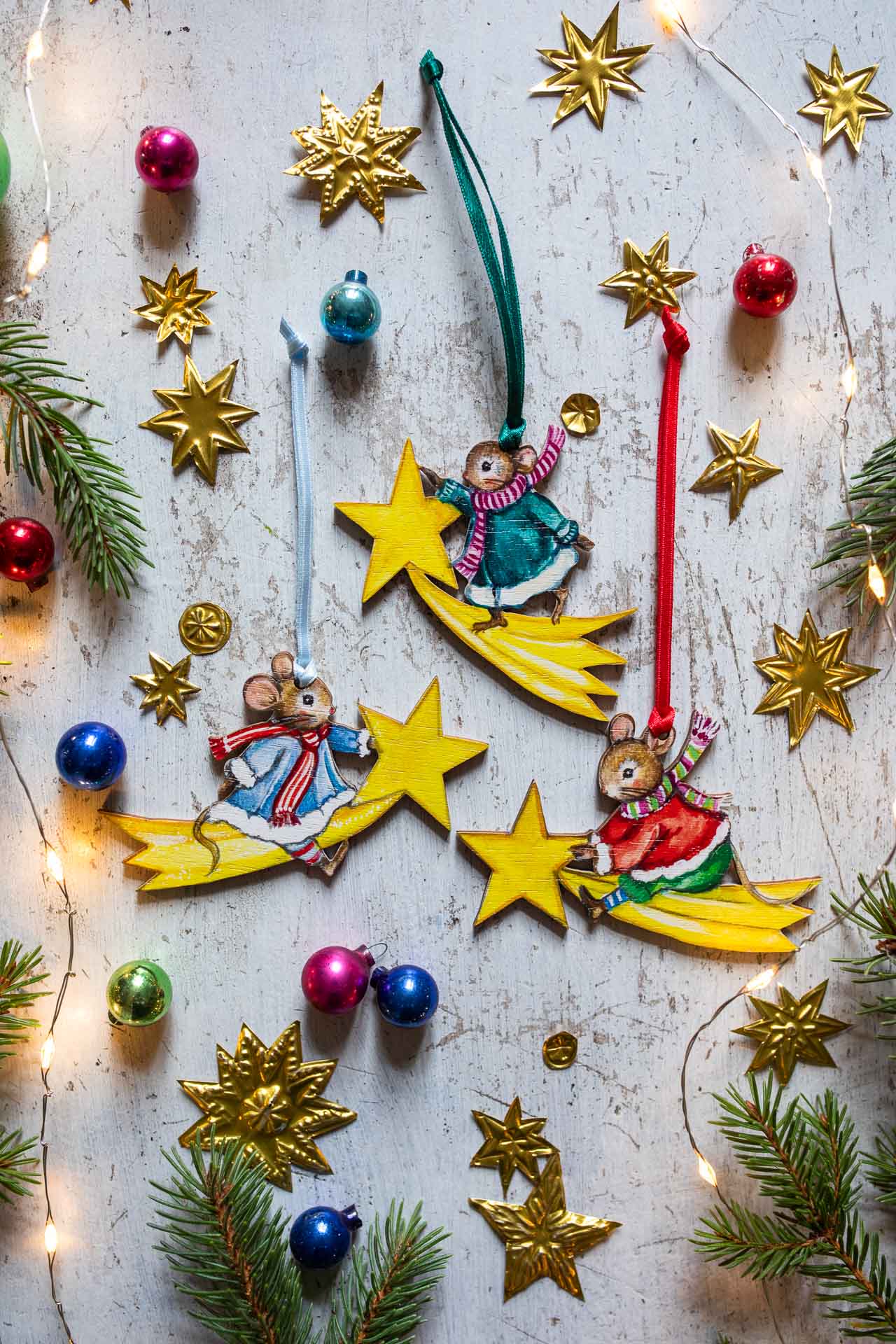 Shoot for the Stars ~ Hanging Wooden Decoration