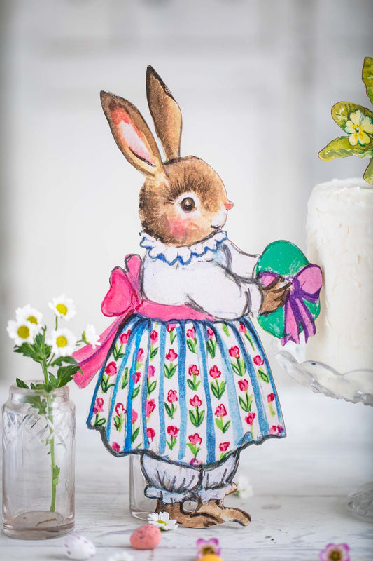 Girl Bunny With Egg~ Large Scale Freestanding Decoration