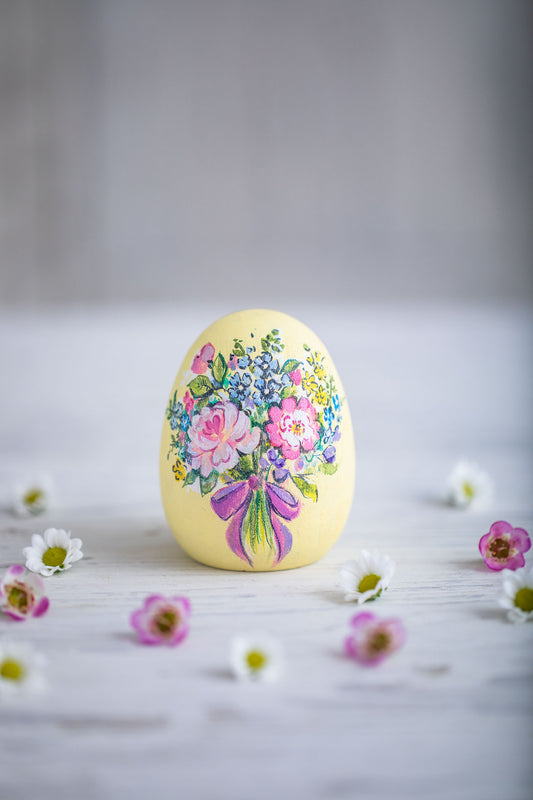 Sunshine ~ Amy Swann X Fortnum & Mason Hand Painted Wooden Egg