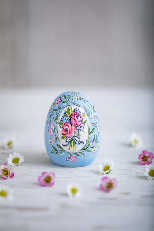 Fleur ~ Amy Swann X Fortnum & Mason Hand Painted Wooden Egg