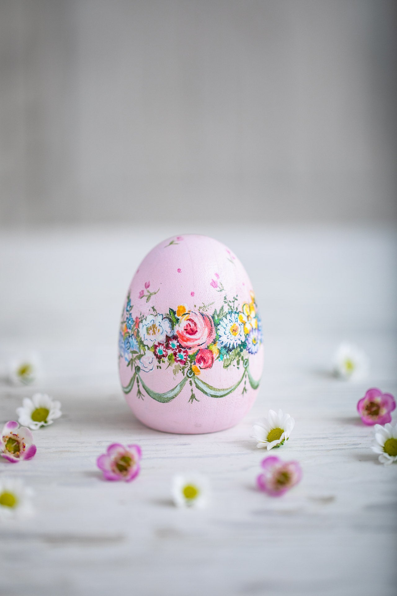 Marie ~ Amy Swann X Fortnum & Mason Painted Wooden Egg