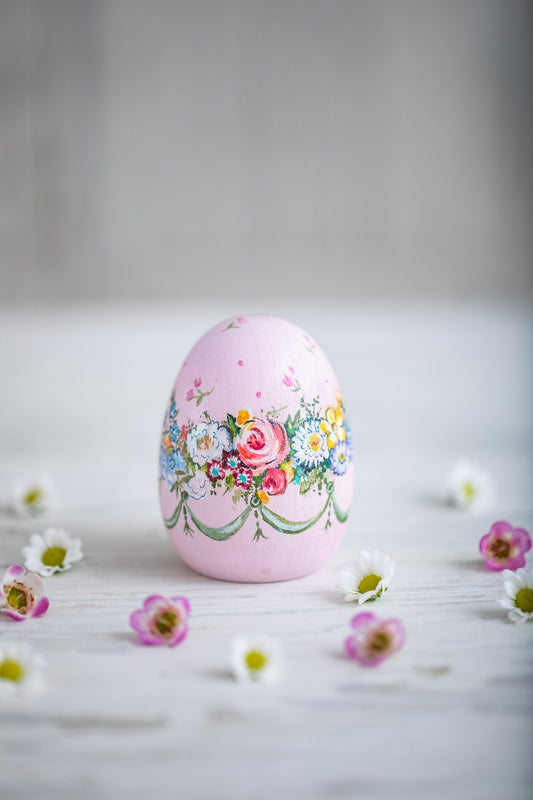 Marie ~ Amy Swann X Fortnum & Mason Painted Wooden Egg