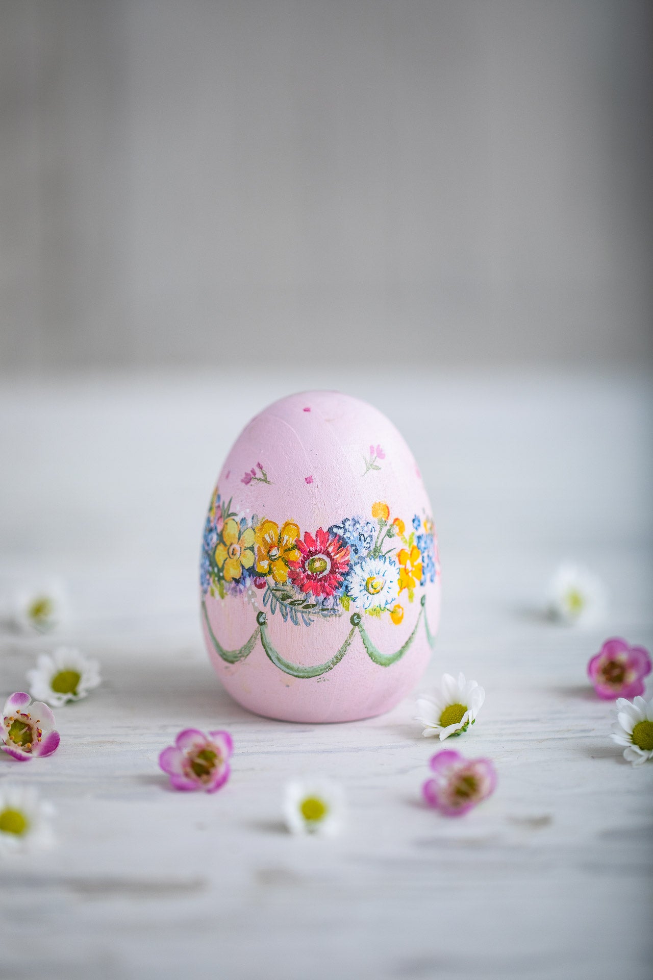 Marie ~ Amy Swann X Fortnum & Mason Painted Wooden Egg
