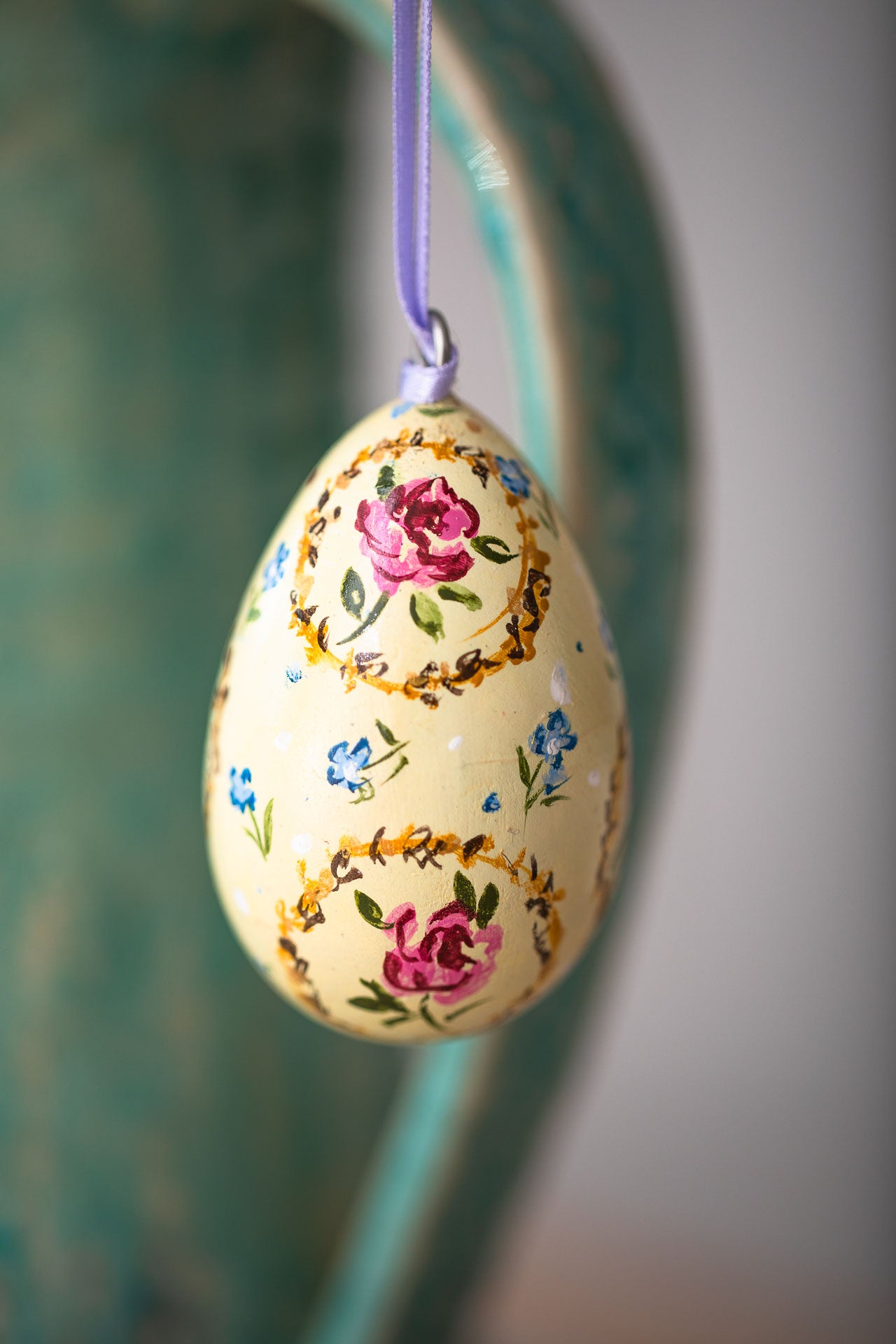 Tilly ~ Hand Painted hanging Ceramic Egg
