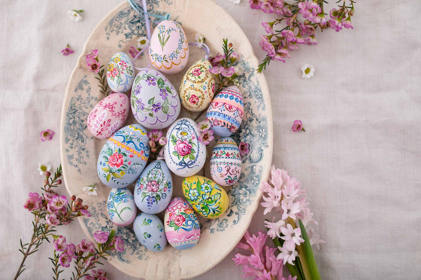 Petal ~ Hand Painted Ceramic Egg