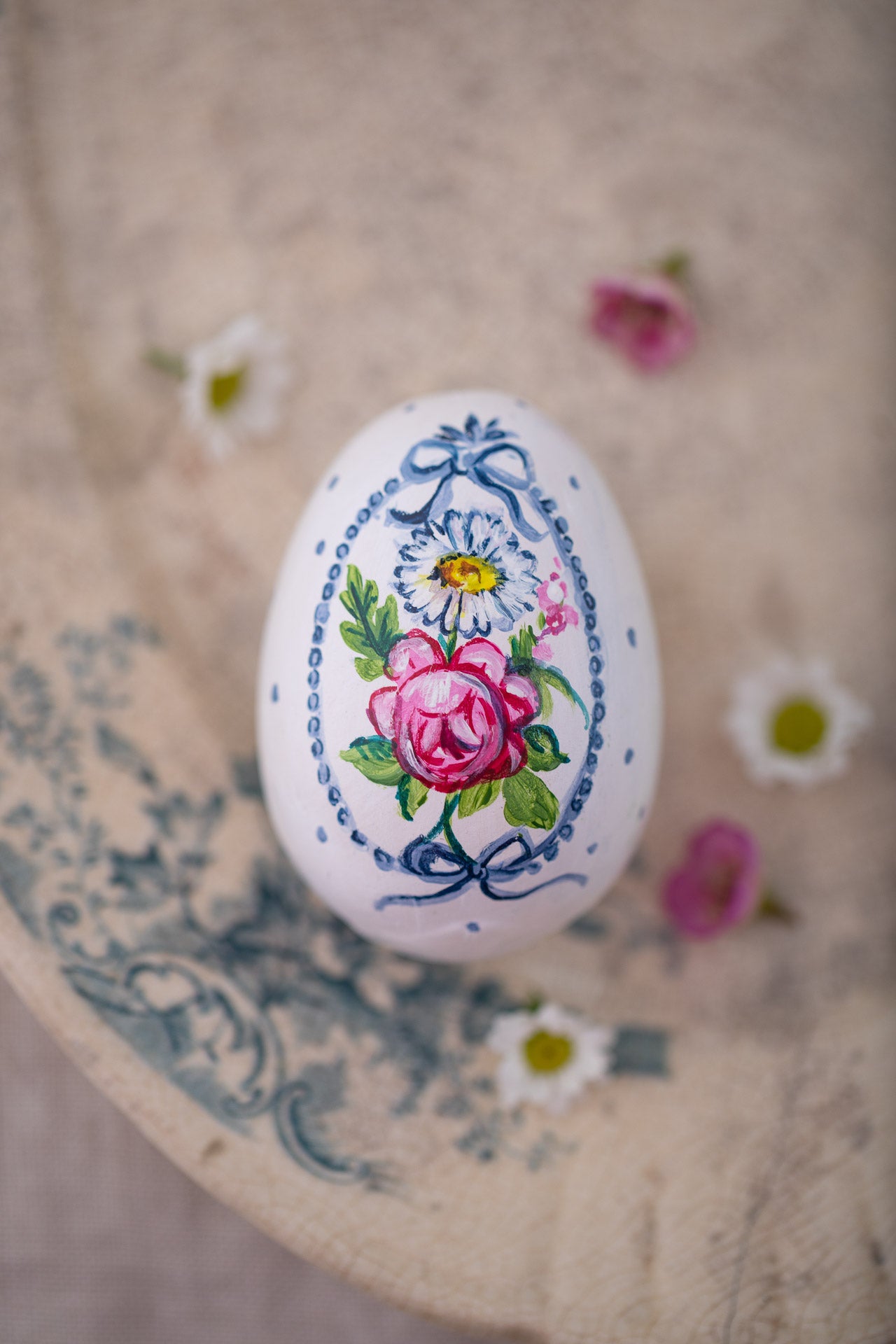 Petal ~ Hand Painted Ceramic Egg