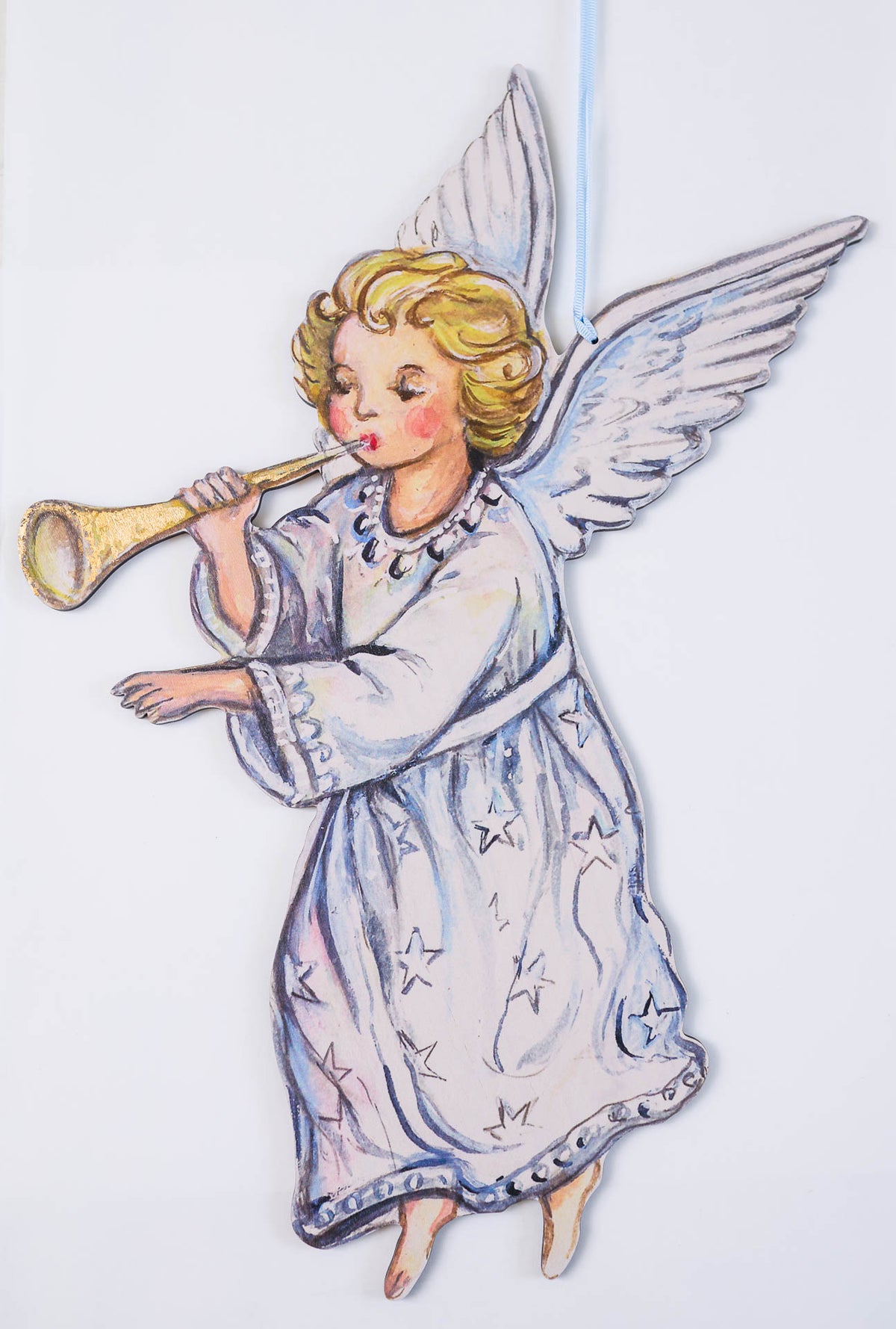 A Pair of Large Hanging Angels ~ Statement Hanging Wooden Decorations