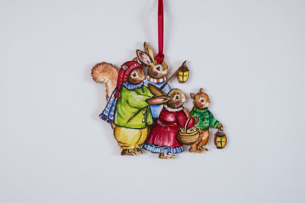 Carol Singers ~ Fortnum & Mason X Amy Swann ~ Hanging Wooden Decoration