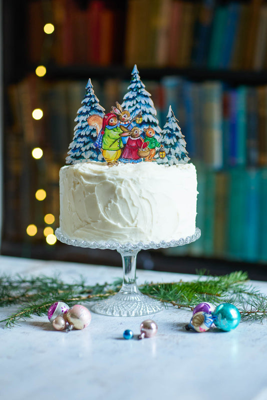 Carol Singers ~ Wooden Cake Topper
