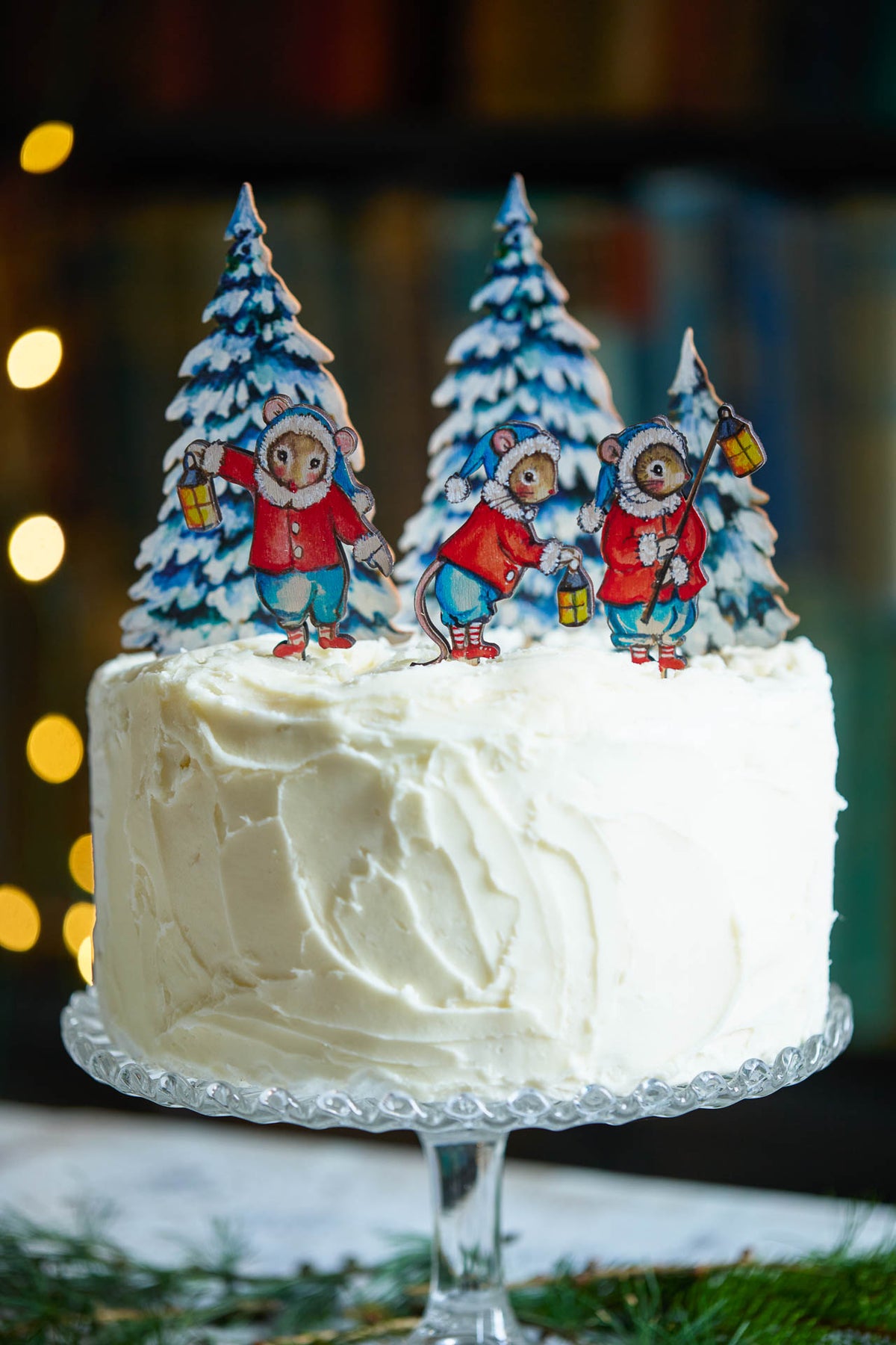Trio of Elf Mice ~ Wooden Cake Toppers