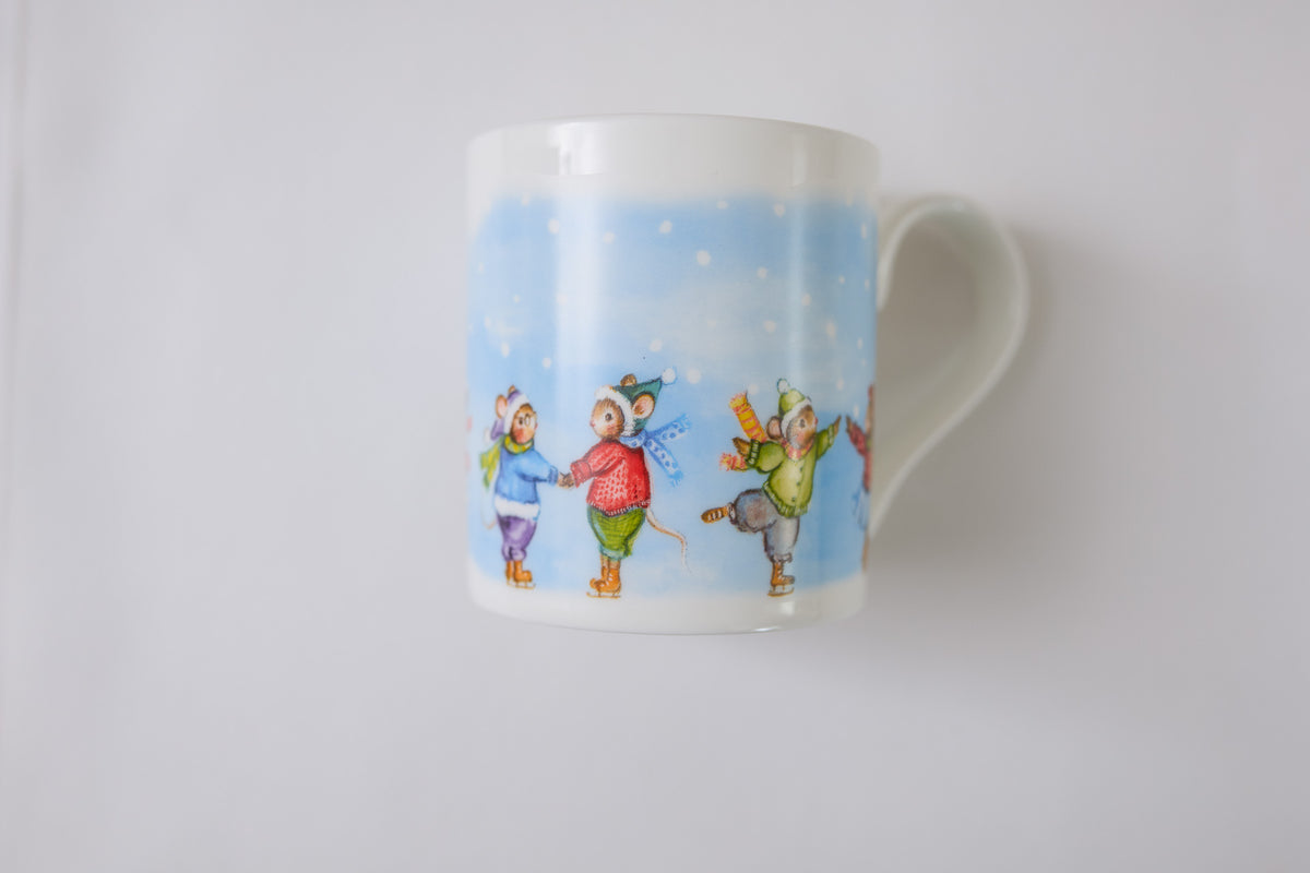 Skating Mice ~ Fine Bone China Mug