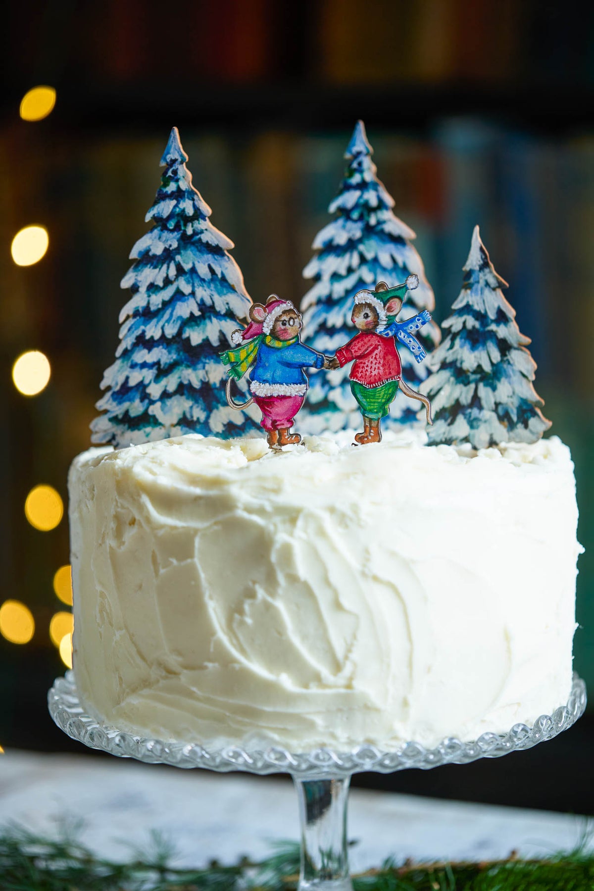 Skating Mice~ Boys ~ Wooden Cake Topper