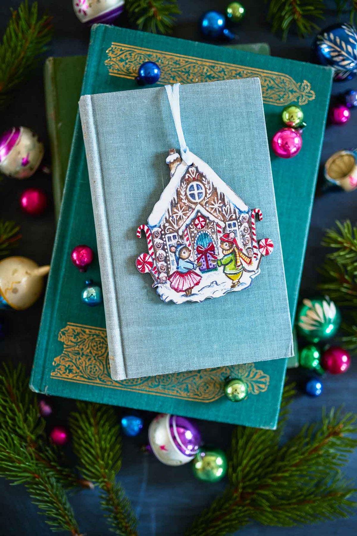 Gingerbread House ~ Fortnum & Mason X Amy Swann ~ Hanging Wooden Decoration