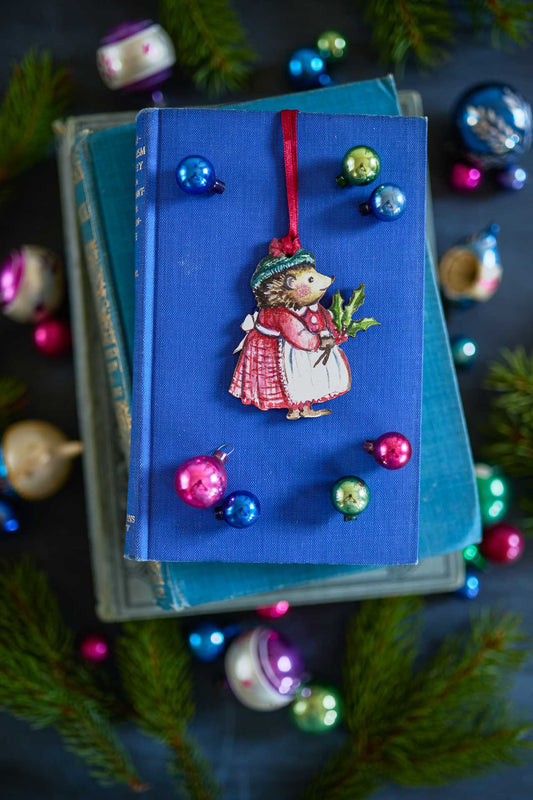 Holly the Hedgehog ~ Hanging Wooden Decoration