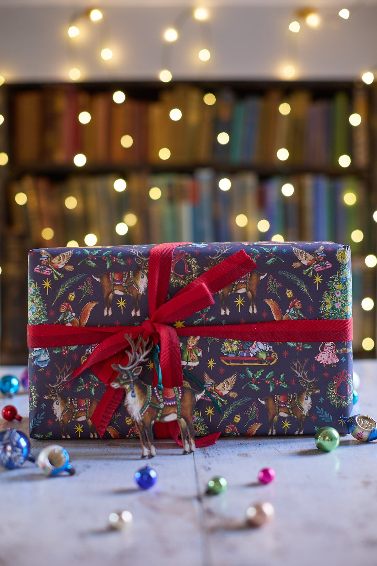 Christmas Tales (Dark Navy)~ Deluxe Wrapping Paper