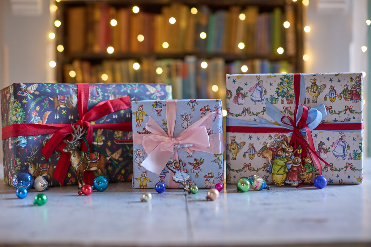 Christmas Tales (Dark Navy)~ Deluxe Wrapping Paper