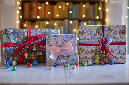 Six Sheets of Amy Swann Christmas Wrapping Paper