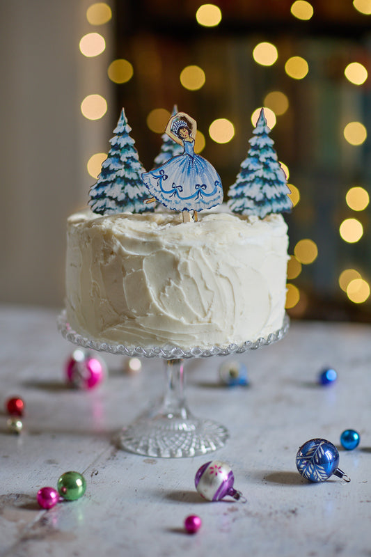 Snowflake Fairy ~ Wooden Cake Topper