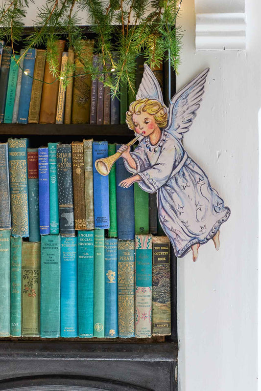 Large Single Hanging Wooden Angel