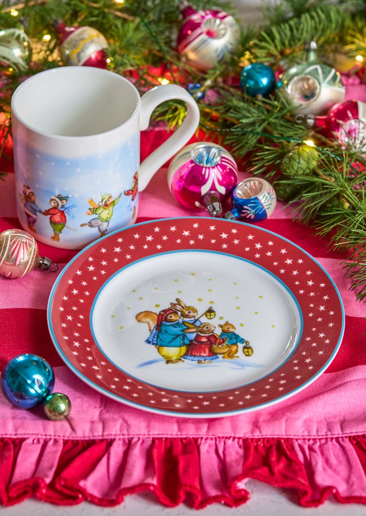 Skating Mice ~ Fine Bone China Mug