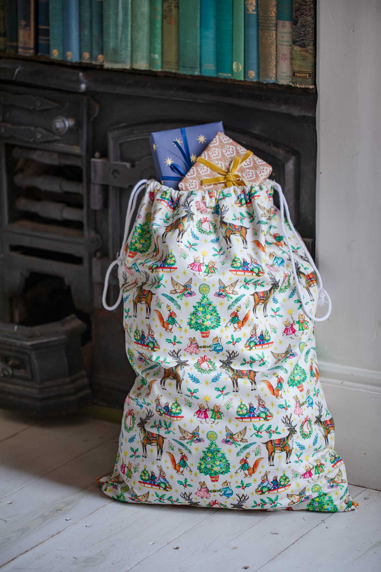 The Christmas Parade Sack ~ Cream ~Limited Edition design by Amy Swann