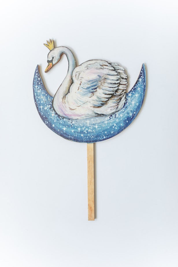 Christmas Swan ~ Wooden Cake Topper