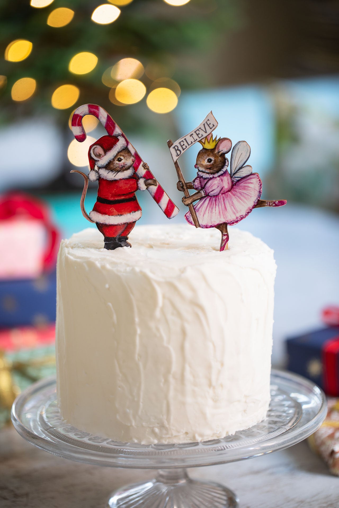 Believe Mouse - Wooden Cake Topper