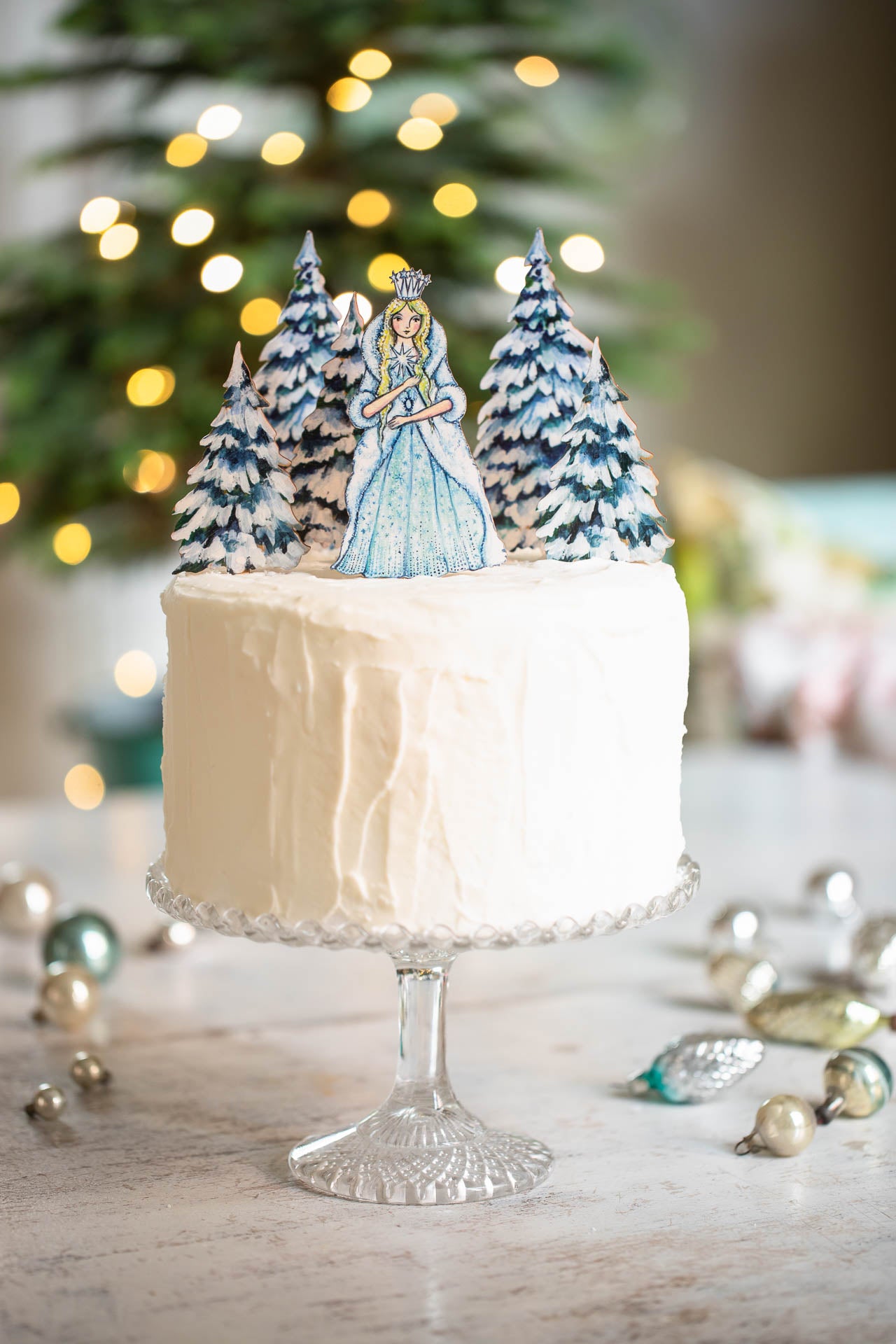 The Snow Queen - Wooden Cake Topper