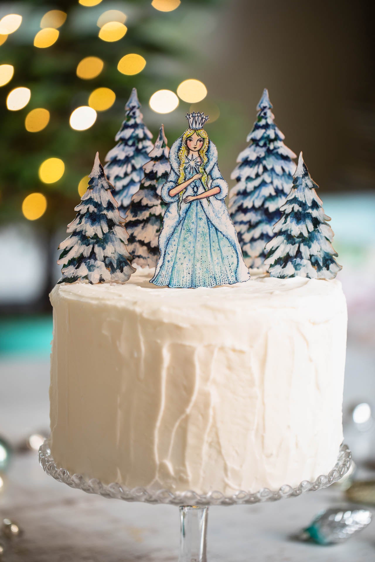 The Snow Queen - Wooden Cake Topper