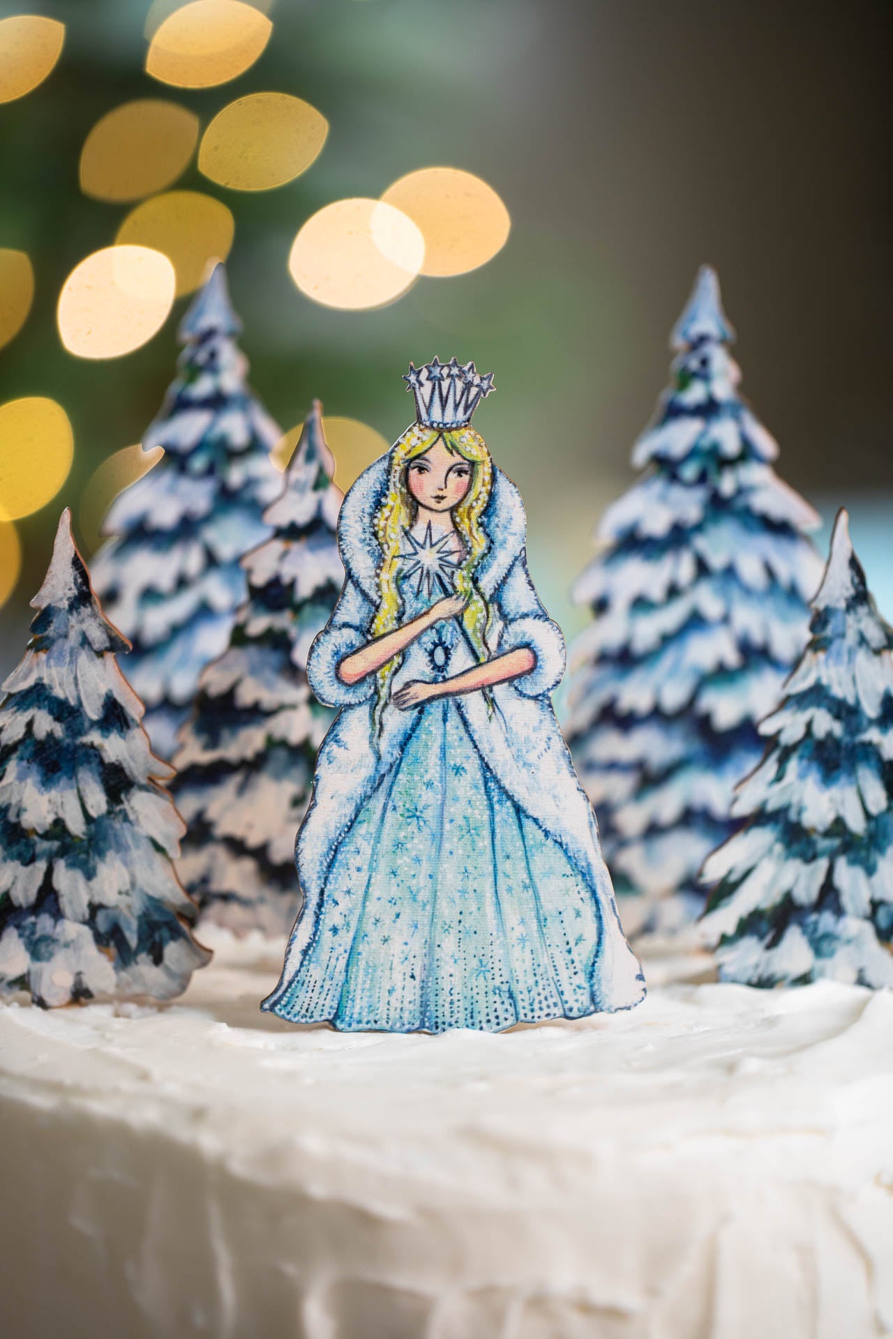 The Snow Queen - Wooden Cake Topper