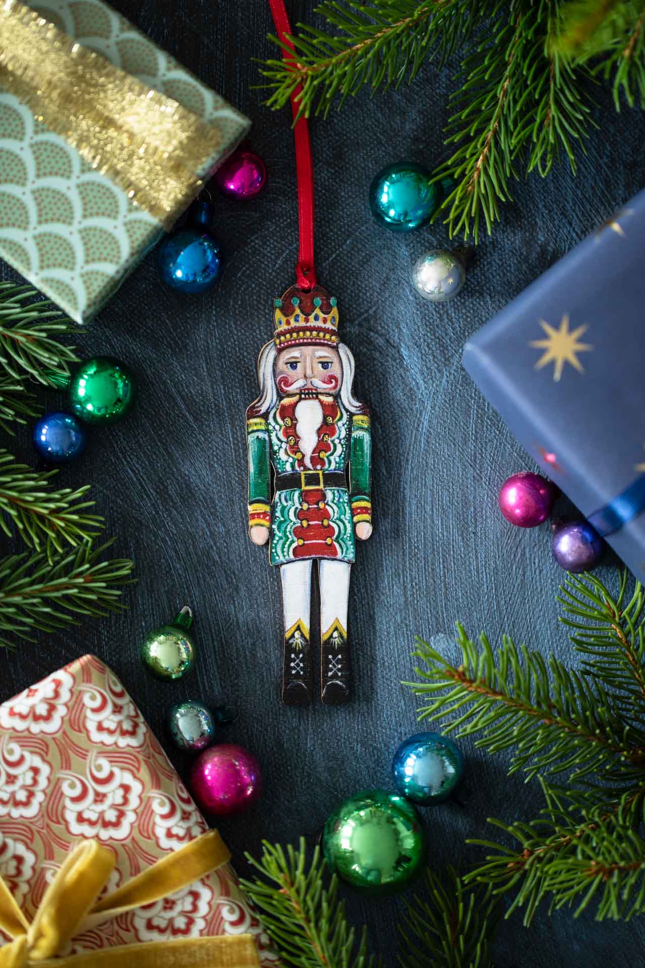 Nutcracker 2024 ~ Fortnum & Mason X Amy Swann ~ Hanging Wooden Decoration