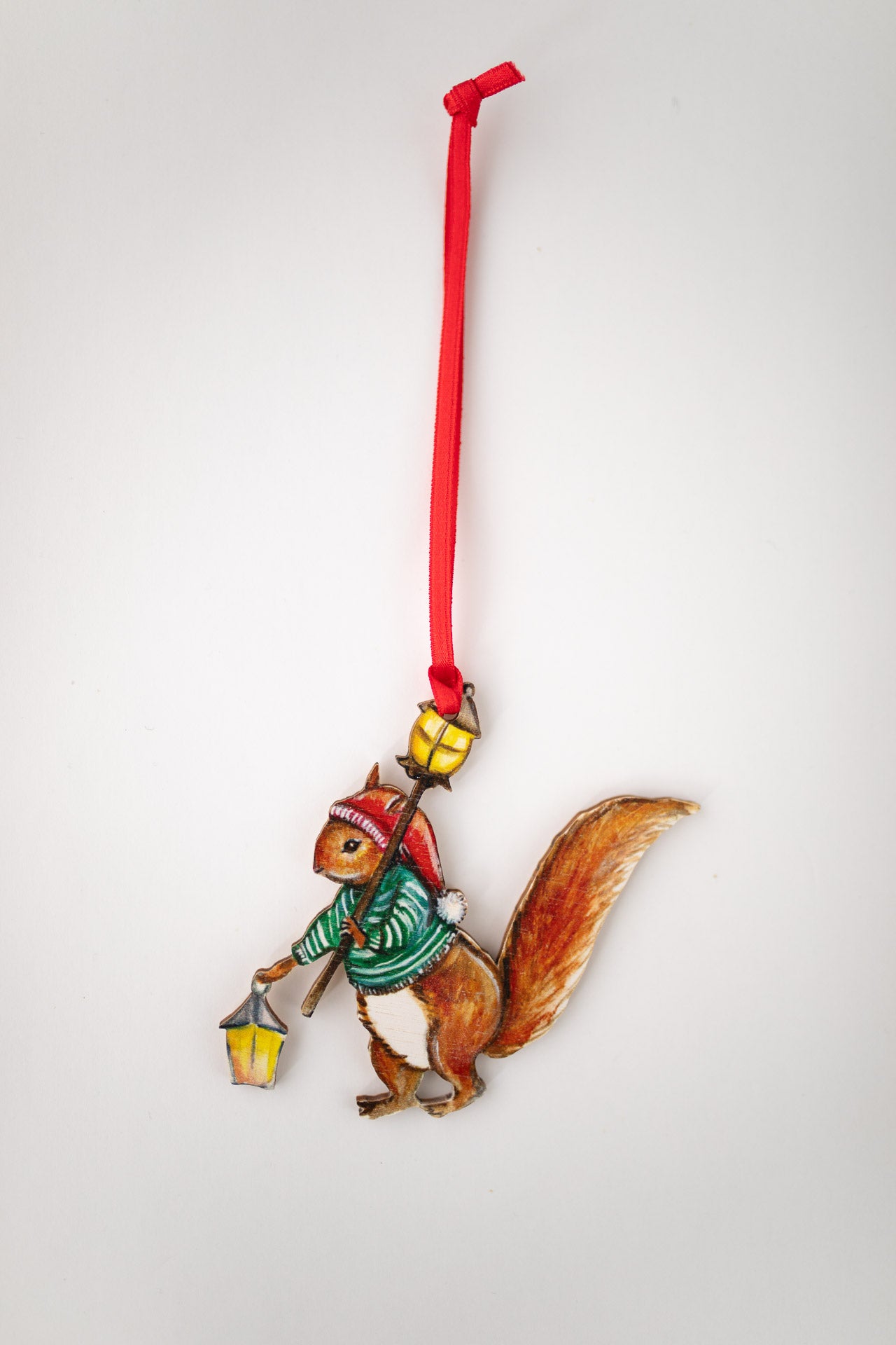 Squirrel ~ Fortnum & Mason X Amy Swann ~ Hanging Wooden Decoration