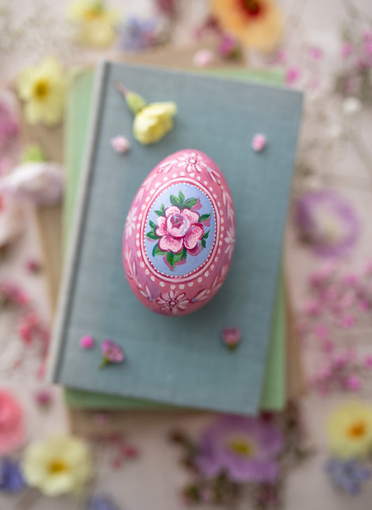 Aurora ~ Hand Painted Wooden Egg