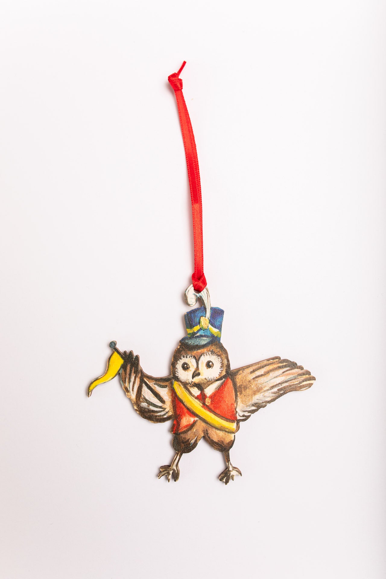The Christmas Band ~ Owl ~ Hanging Wooden Decoration