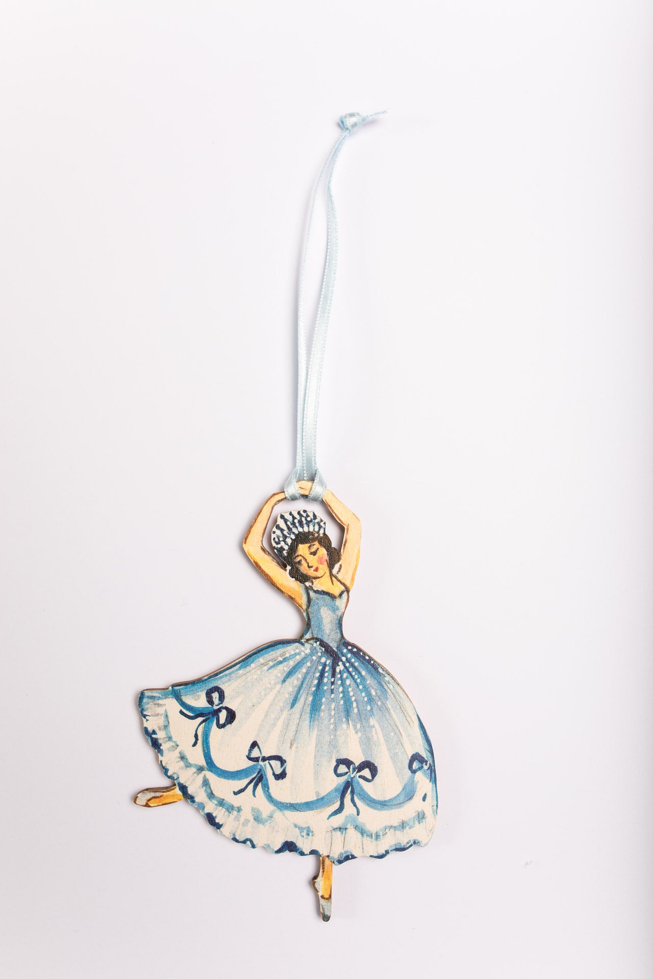 Snowflake Ballerina ~ Hanging Wooden Decoration