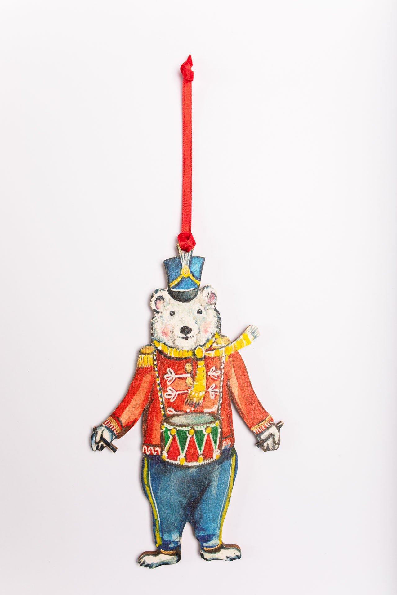 The Christmas Band ~ Polar Bear ~ Hanging Wooden Decoration