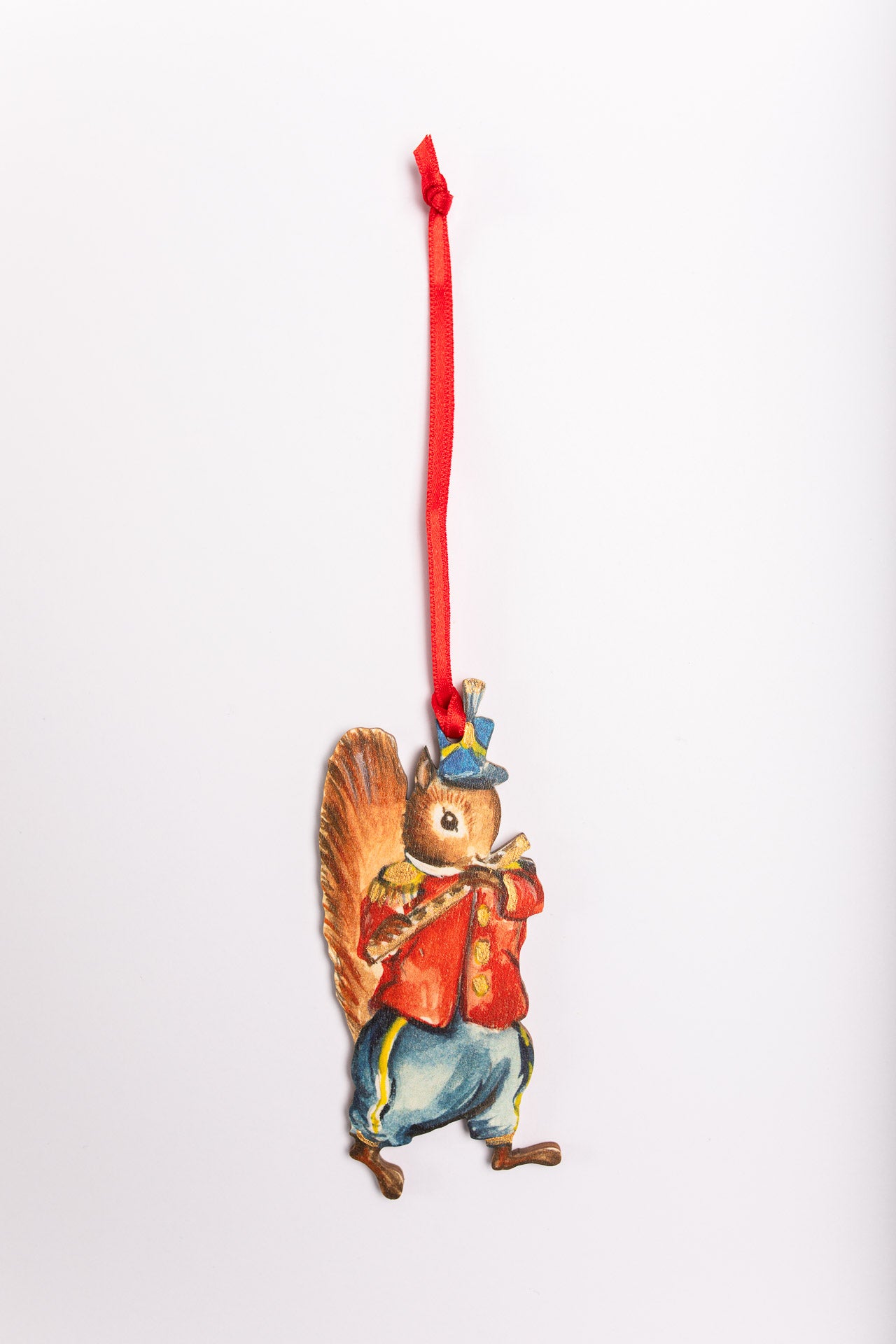 The Christmas Band ~ Squirrel ~ Hanging Wooden Decoration