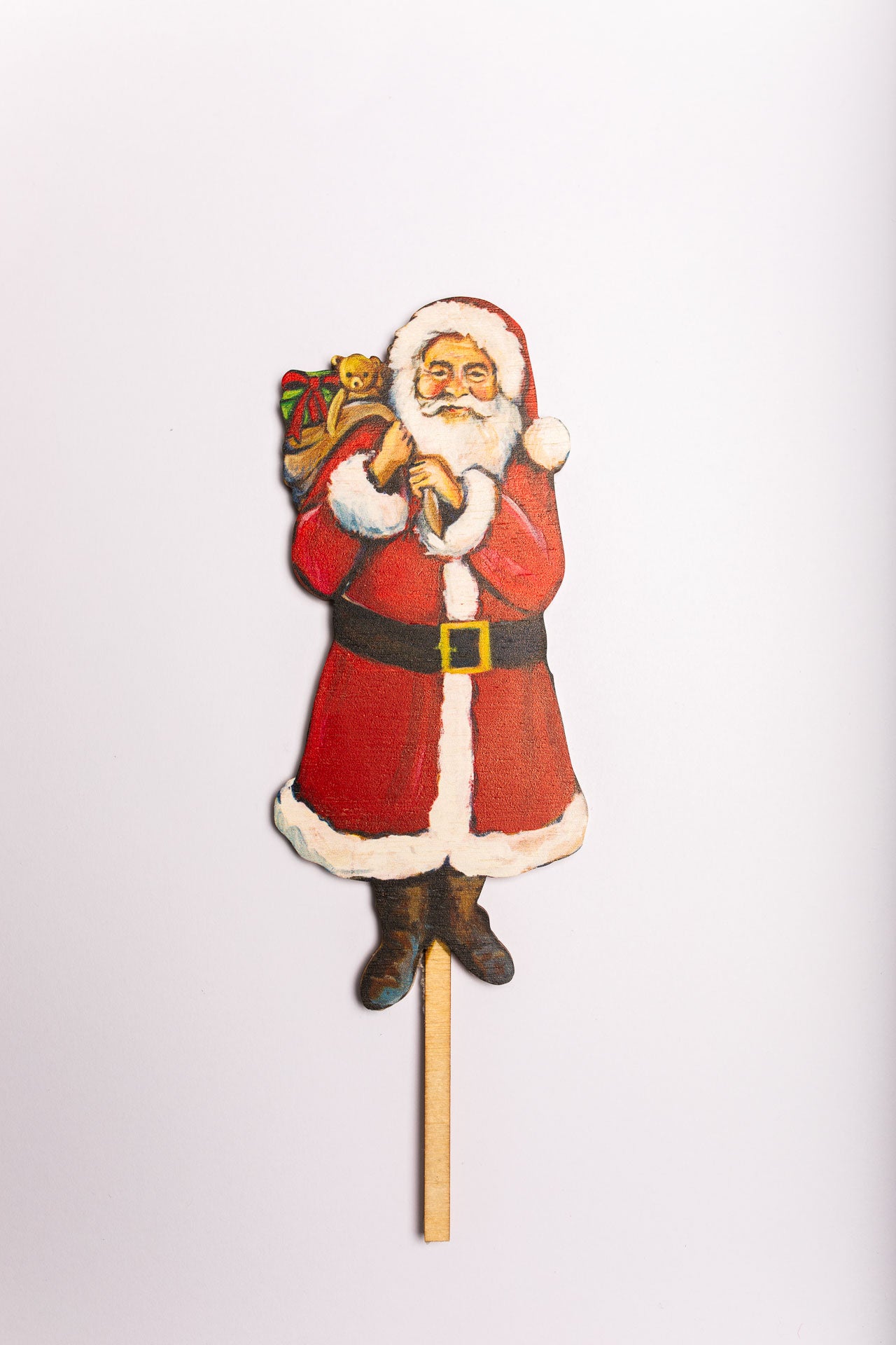 Traditional Father Christmas ~ Wooden Cake Topper