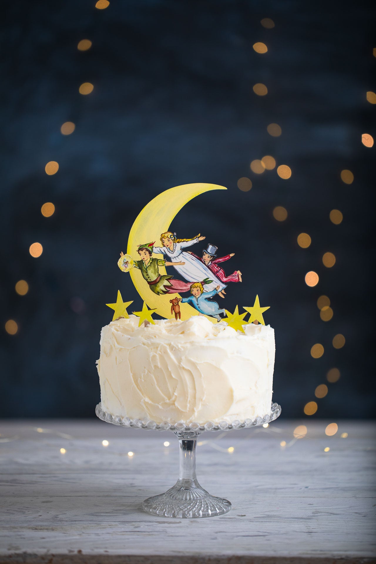 Off to Neverland ~ Peter Pan Wooden Cake Topper Set