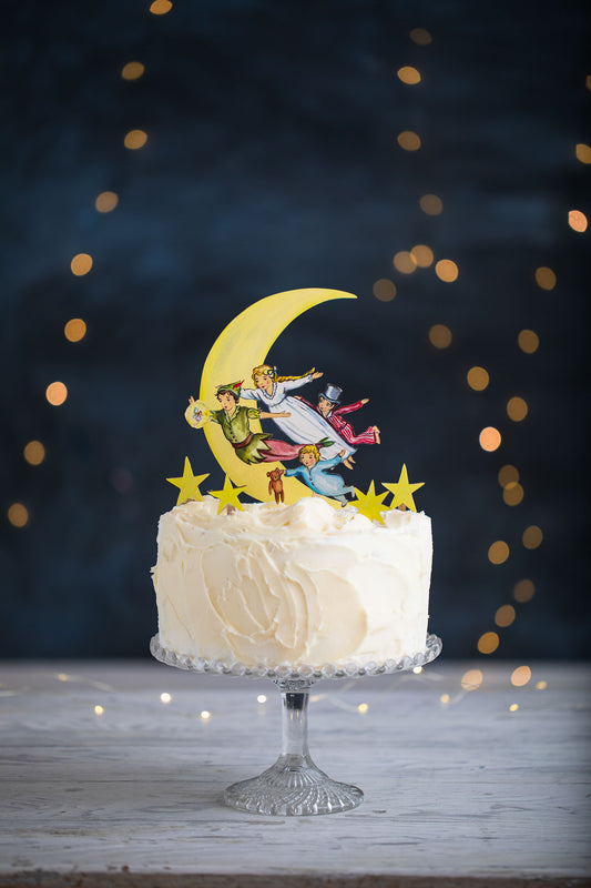 Off to Neverland ~ Peter Pan Wooden Cake Topper Set