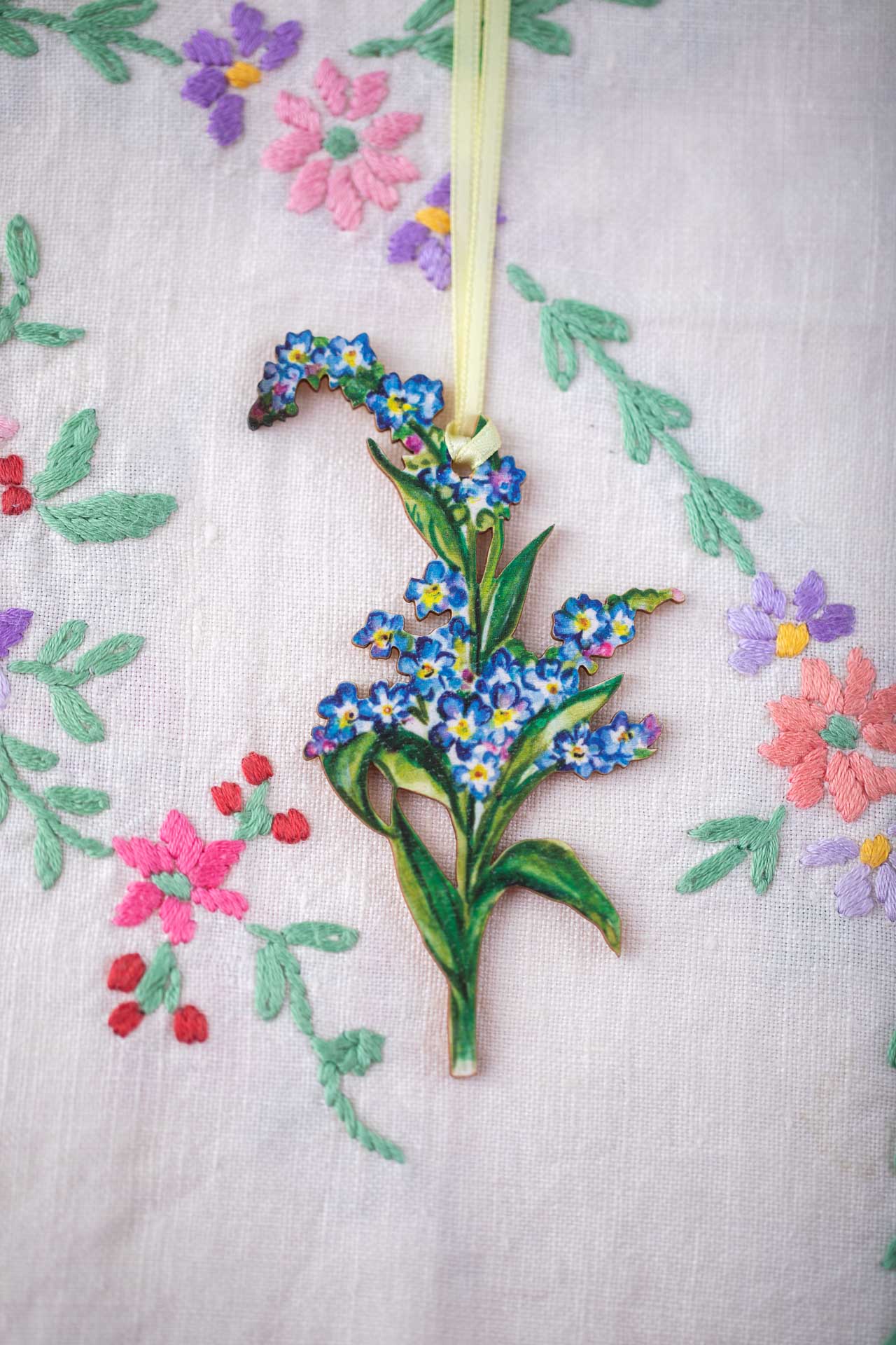 Hand painted Set Of Hanging Flower Decorations