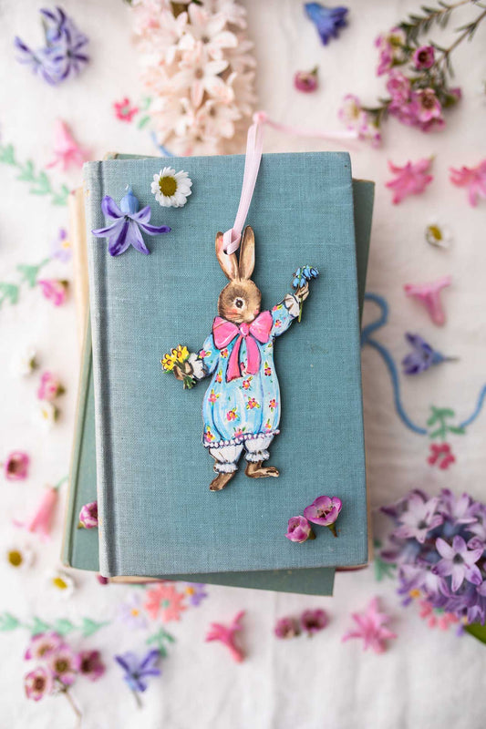 Picking flowers ~ Hanging Wooden Decoration