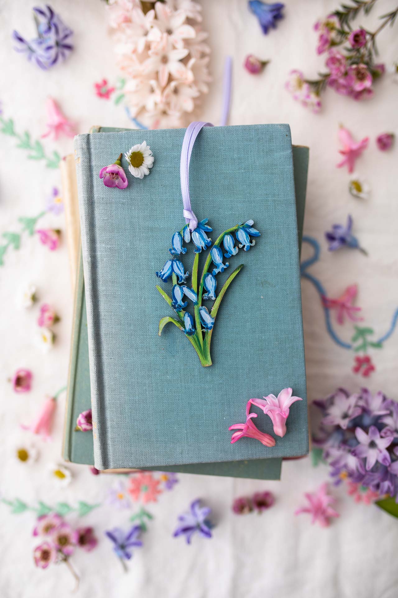 Hand painted Set Of Hanging Flower Decorations